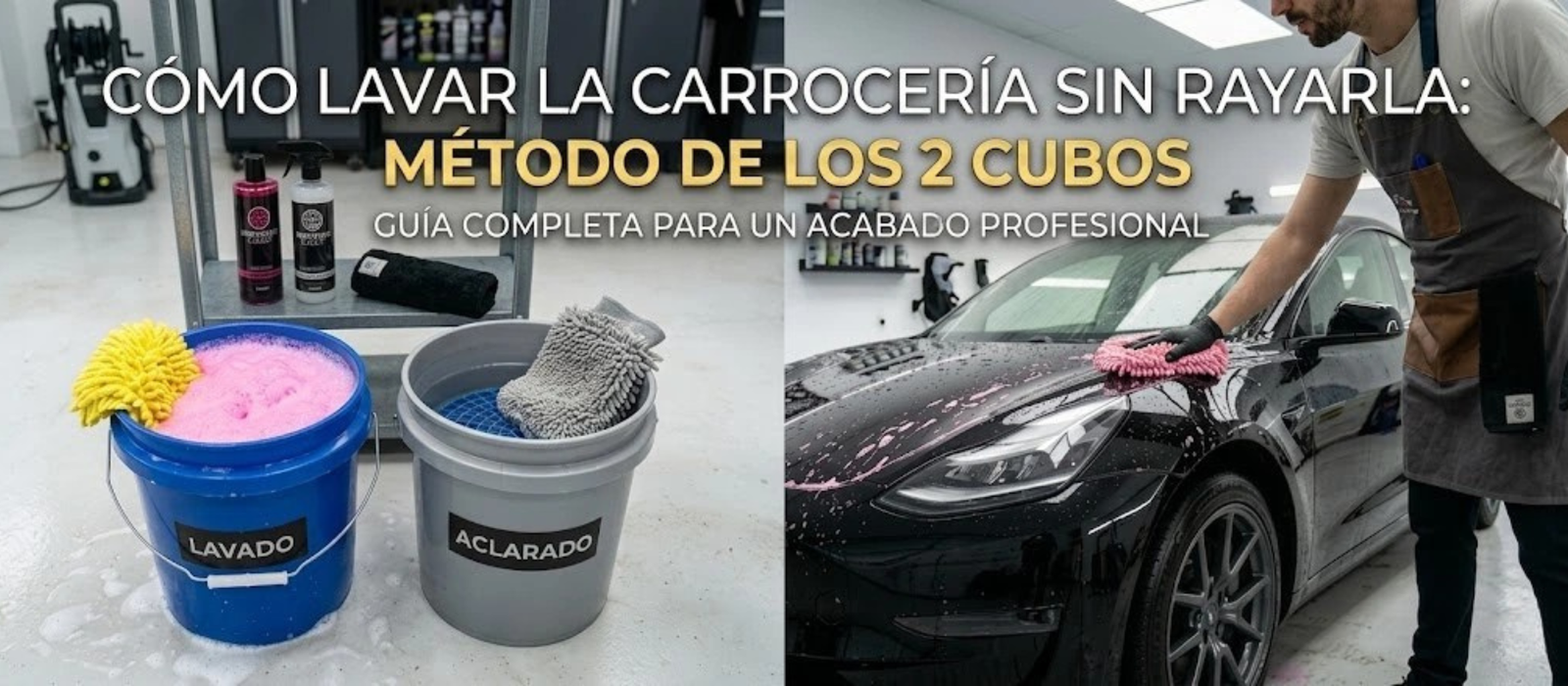 Cómo lavar la carrocería sin rayarla: método de los 2 cubos