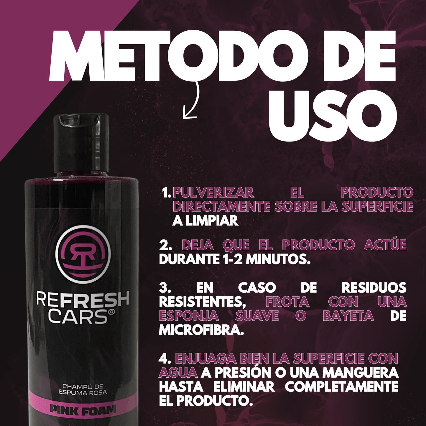 Champú de Espuma Rosa