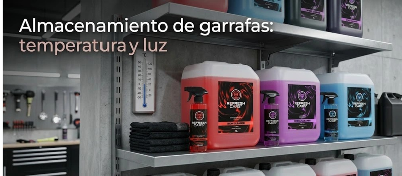 Almacenamiento de garrafas: temperatura y luz