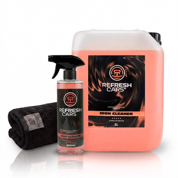 Descontaminante férrico Refresh Cars Iron Cleaner garrafa 5L con spray 500ml y microfibra