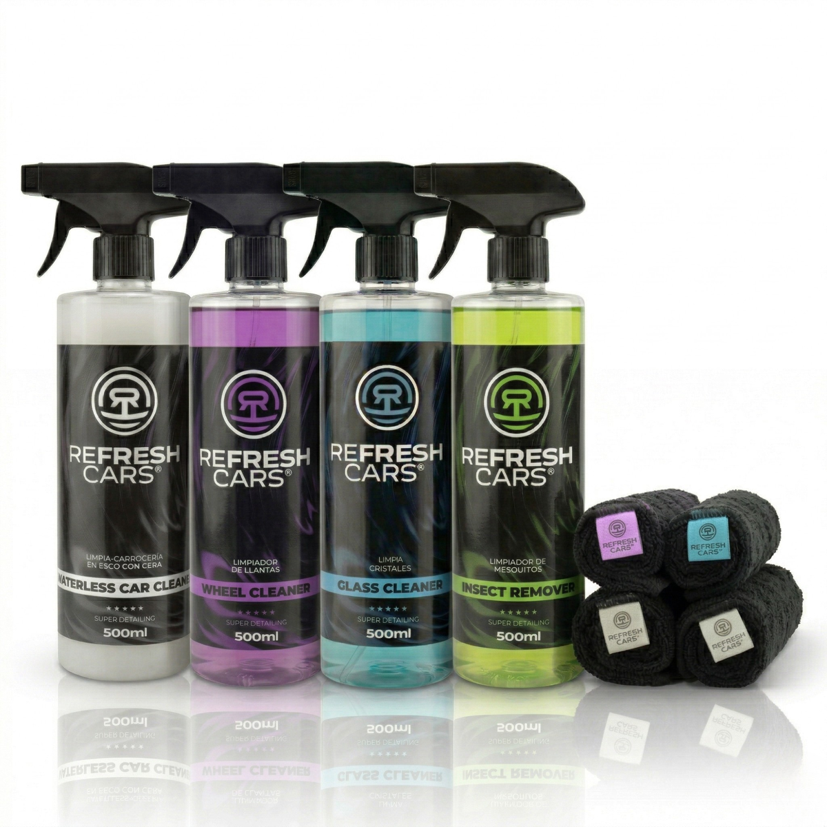 Pack exterior de productos de detailing para coche Refresh Cars