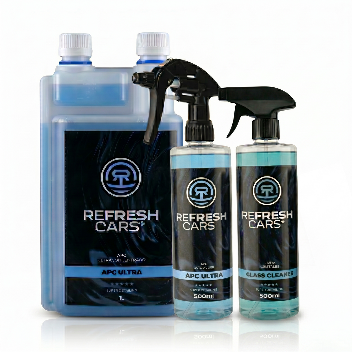 Pack interior de productos de limpieza para coche Refresh Cars